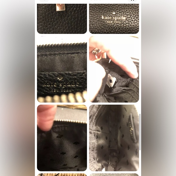 Kate Spade New York LEILA Convertible Wristlet Bag Black Pebbled Leather NWOT - Picture 5 of 6